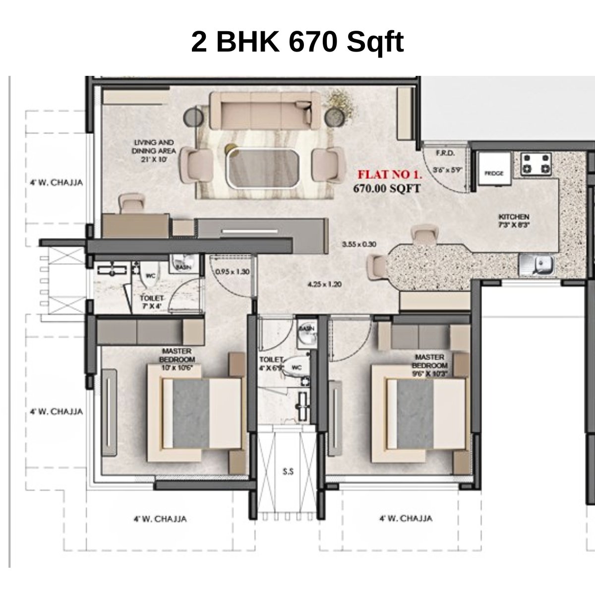 DLH-Leo-Tower-Floor-Plan-2-BHK-670-Sqft